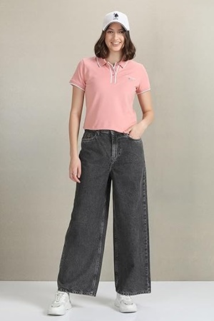 U.S. POLO ASSN. Women's Loose High Rise Jeans